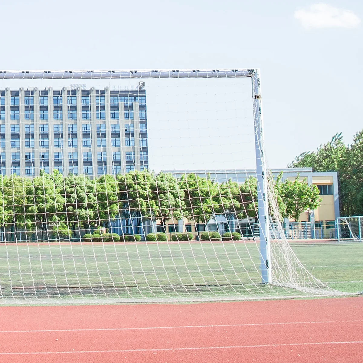 Soccer Goal Net Heavy Duty Polyethylene Anti-Impact Football Post Net Foldable Portable Soccer Net Football Game Equipment for Club School Football Match Training
