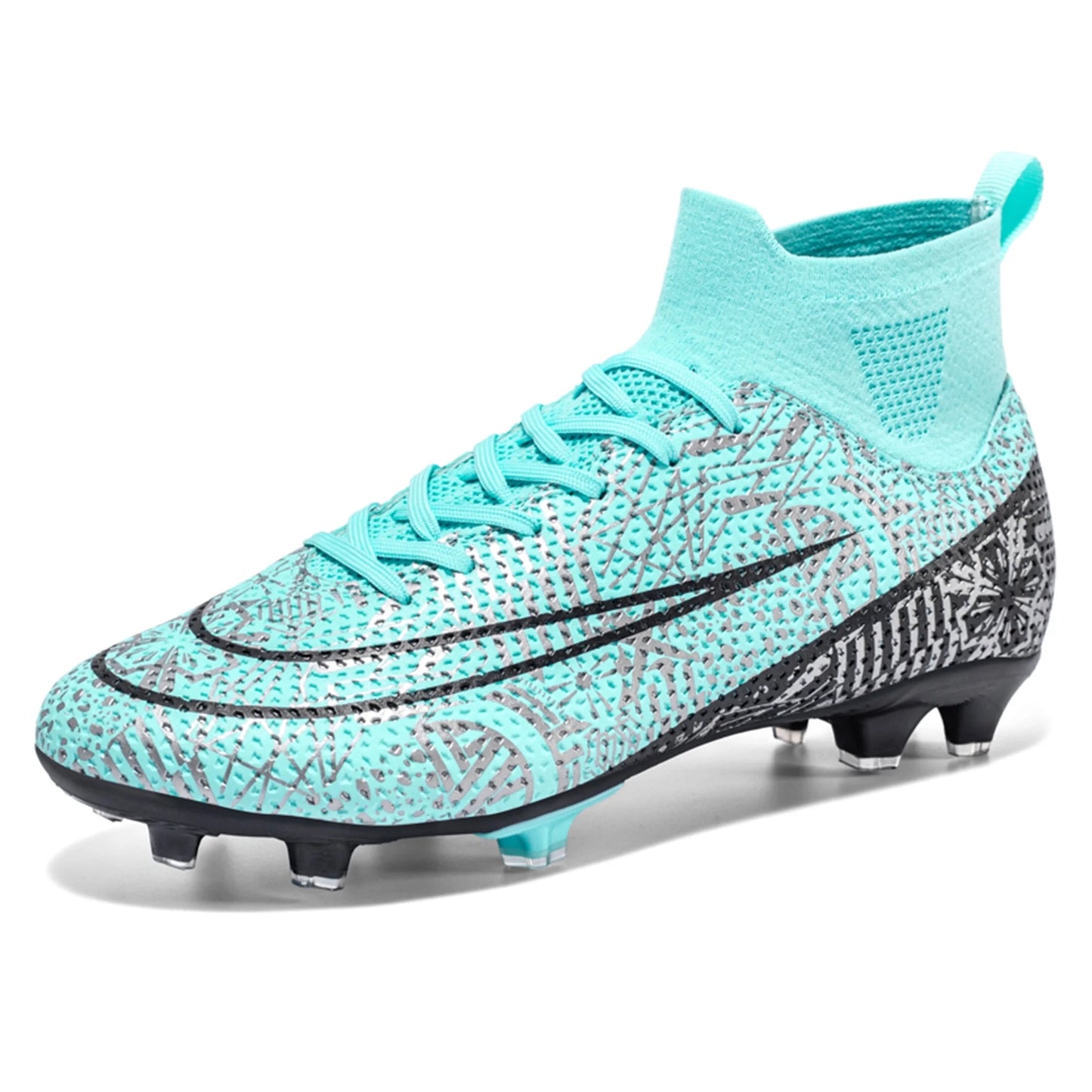 Men'S Soccer Cleats Professional High-Top Football Shoes Outdoor Spikes Soccer Shoes