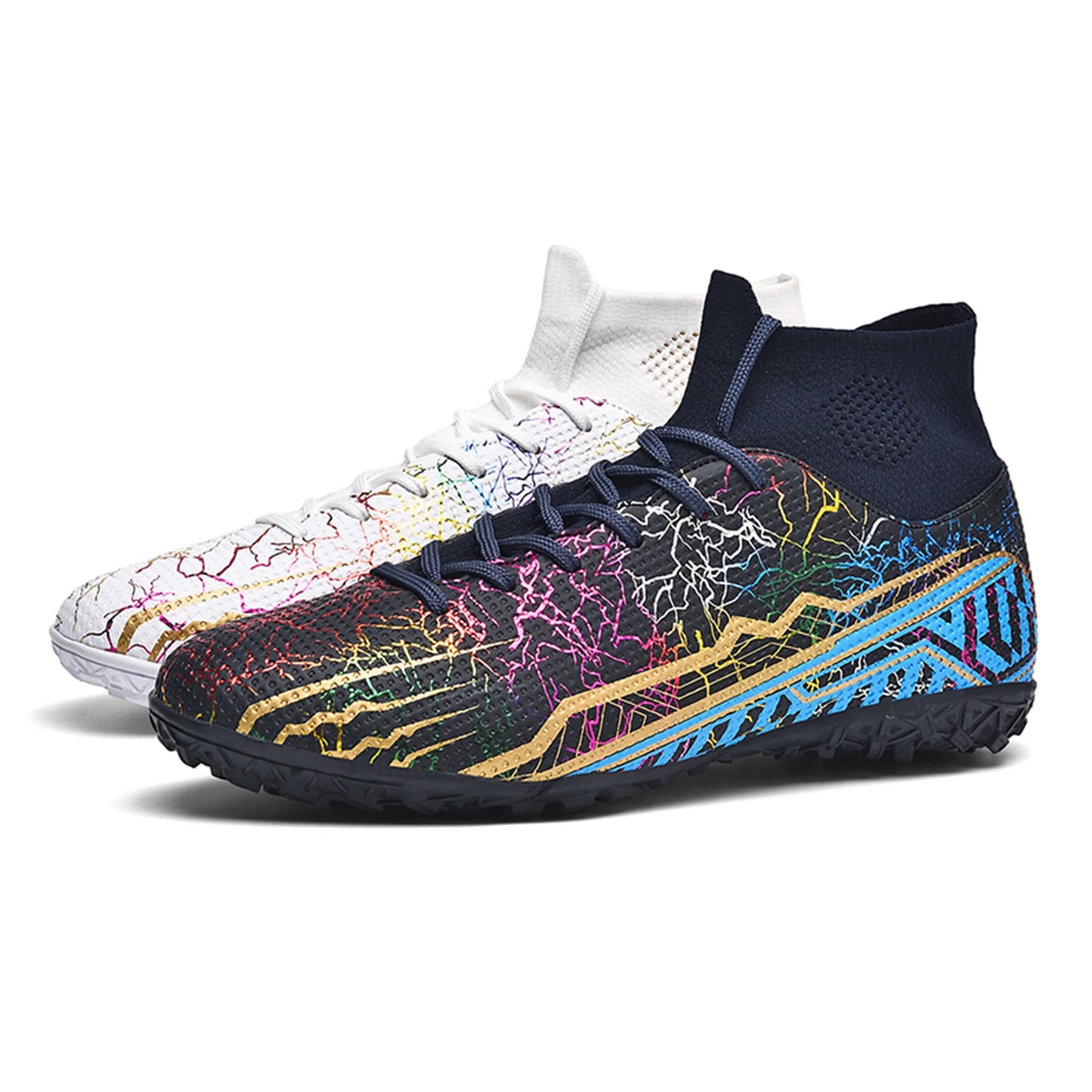Outdoor High Top Football Shoes Trainer Sneakers Men Soccer Cleats