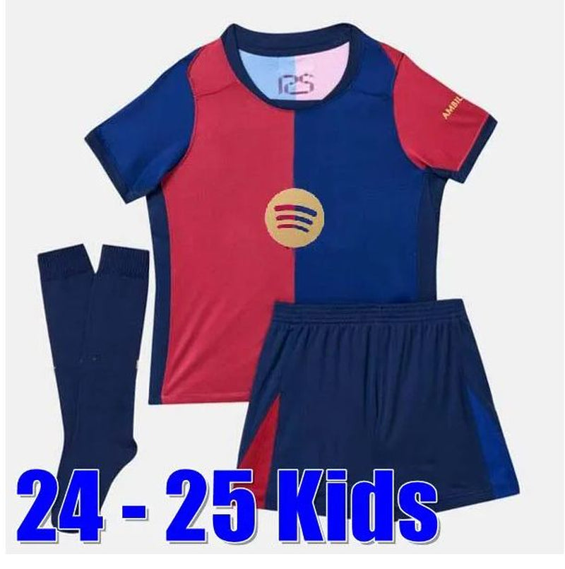 24 25 26 LAMINE YAMAL Lewandowski Soccer Jerseys OLMO KESSIE GAVI Raphinha FERRAN 2024 2025 Football Shirt Kids Kounde Men Kids Kit Fans Player Copa Del Rey FINAL