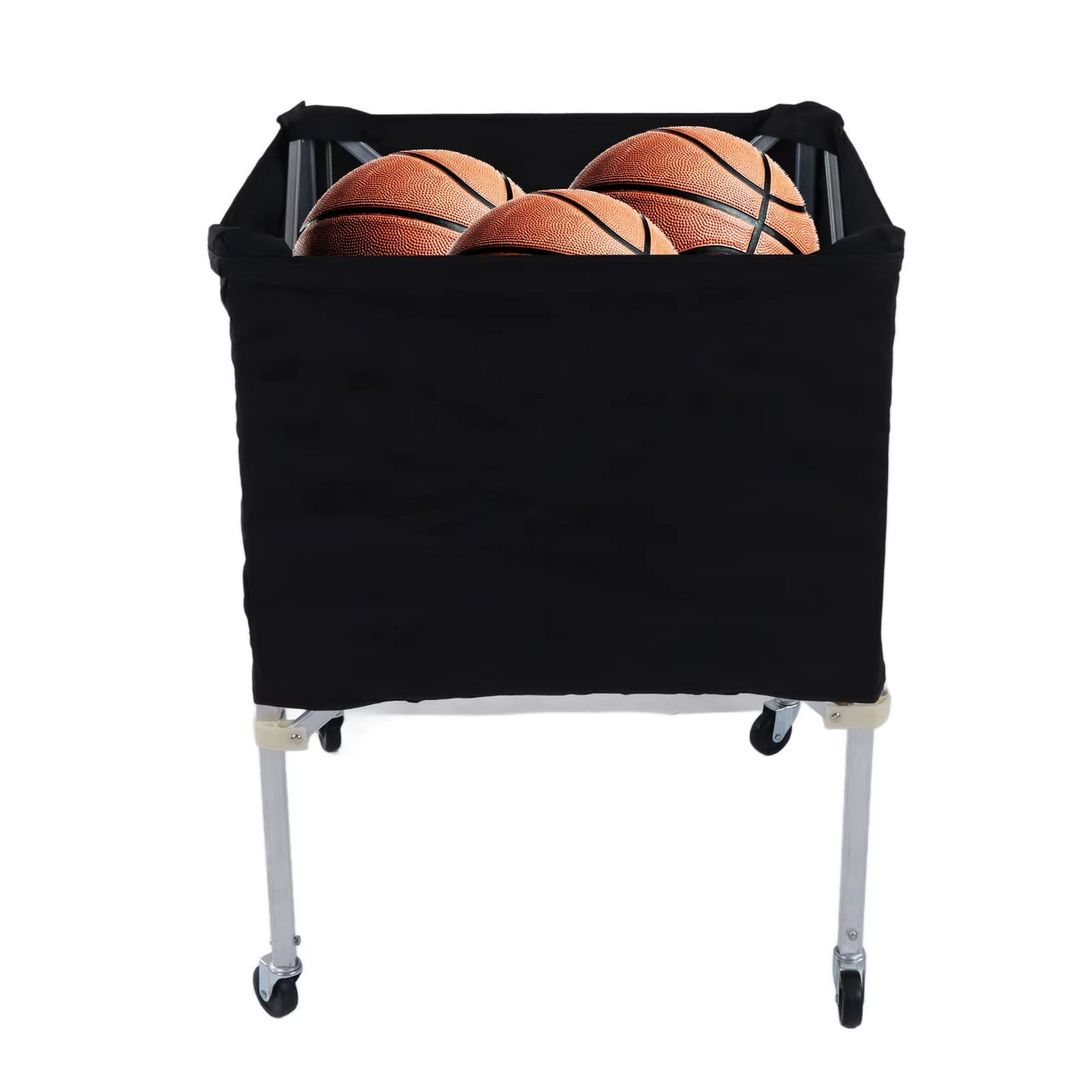 Wheeled Ball Cart Foldable Portable Ball Storage Cart for Basketball Soccer Volleyball