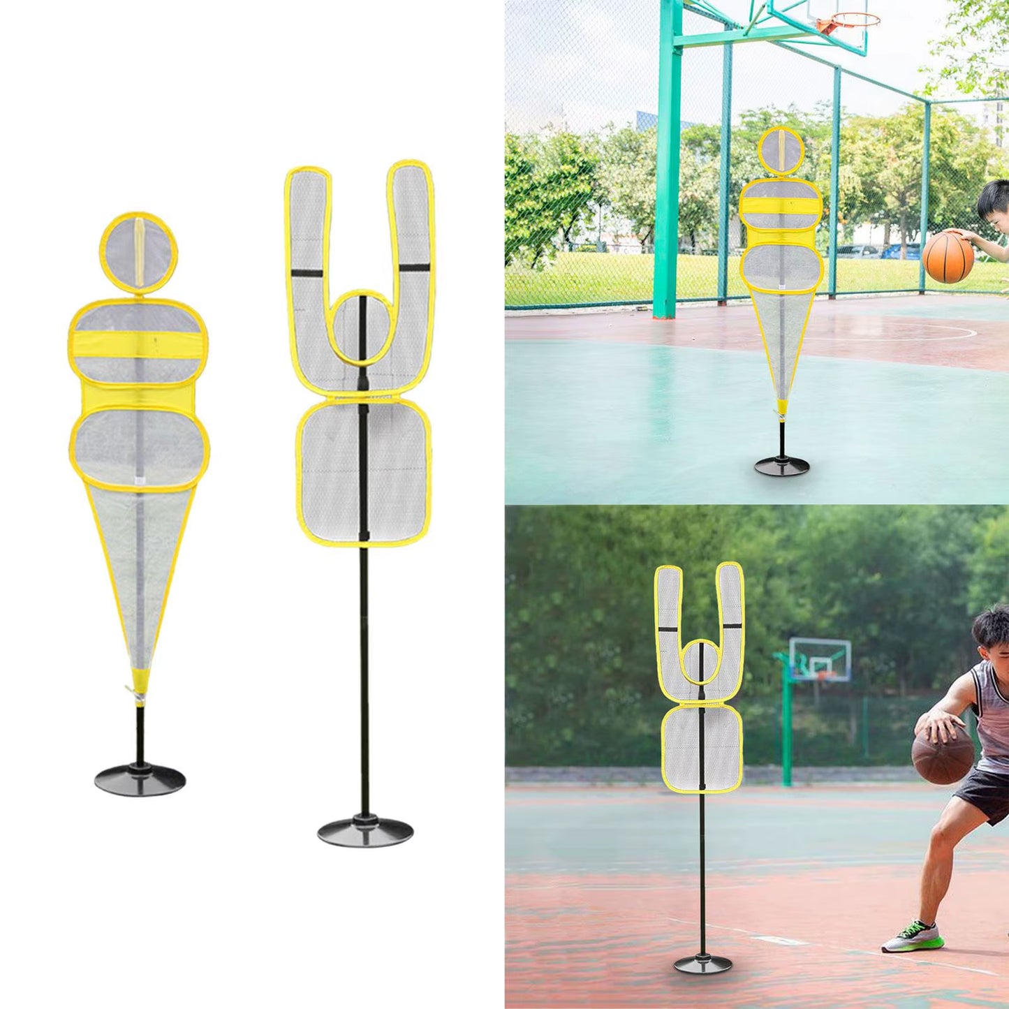 Basketball Training Gear Dummy Defender Height Adjustable Defensive Mannequin for Soccer Volleyball Basketball Jumpshots