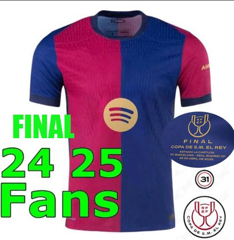 24 25 26 LAMINE YAMAL Lewandowski Soccer Jerseys OLMO KESSIE GAVI Raphinha FERRAN 2024 2025 Football Shirt Kids Kounde Men Kids Kit Fans Player Copa Del Rey FINAL