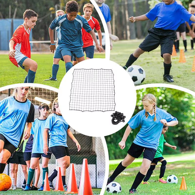 Ultimate Football Rebounder Net - 39.37"x39.37" Soccer Training Net with 20 Ropes for Outdoor Practice
