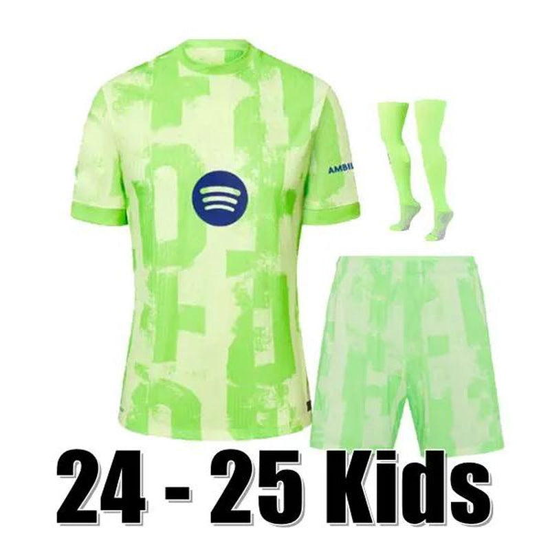 24 25 26 LAMINE YAMAL Lewandowski Soccer Jerseys OLMO KESSIE GAVI Raphinha FERRAN 2024 2025 Football Shirt Kids Kounde Men Kids Kit Fans Player Copa Del Rey FINAL