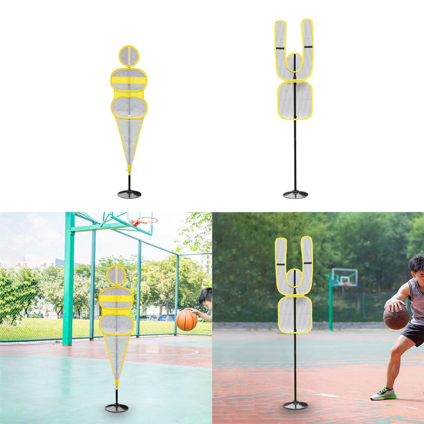 Basketball Training Gear Dummy Defender Height Adjustable Defensive Mannequin for Soccer Volleyball Basketball Jumpshots