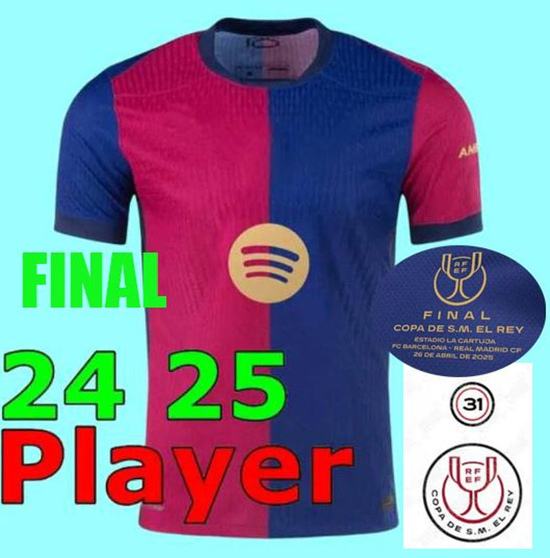 24 25 26 LAMINE YAMAL Lewandowski Soccer Jerseys OLMO KESSIE GAVI Raphinha FERRAN 2024 2025 Football Shirt Kids Kounde Men Kids Kit Fans Player Copa Del Rey FINAL