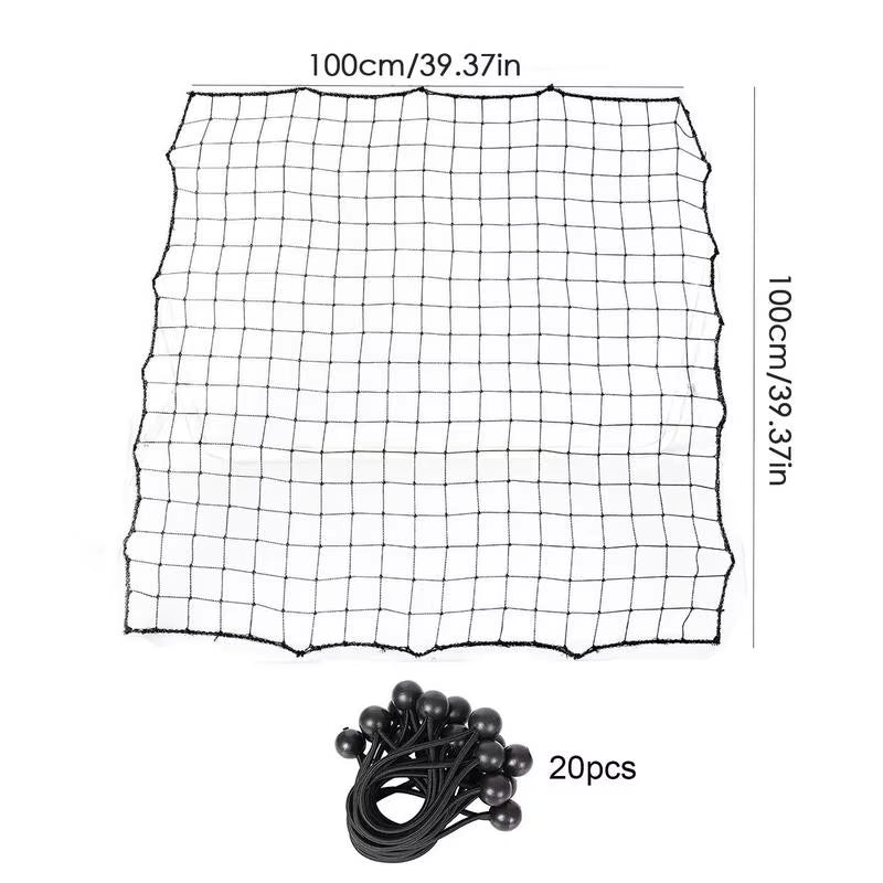 Ultimate Football Rebounder Net - 39.37"x39.37" Soccer Training Net with 20 Ropes for Outdoor Practice