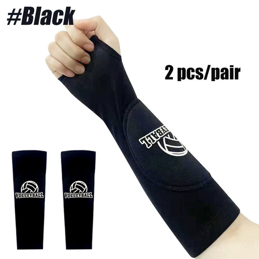 1 Pair Volleyball Padded Passing Forearm Hitting Sleeves, Arm Sleeves and Wrist Support with Protection Pad for Girl, Boy, Adult