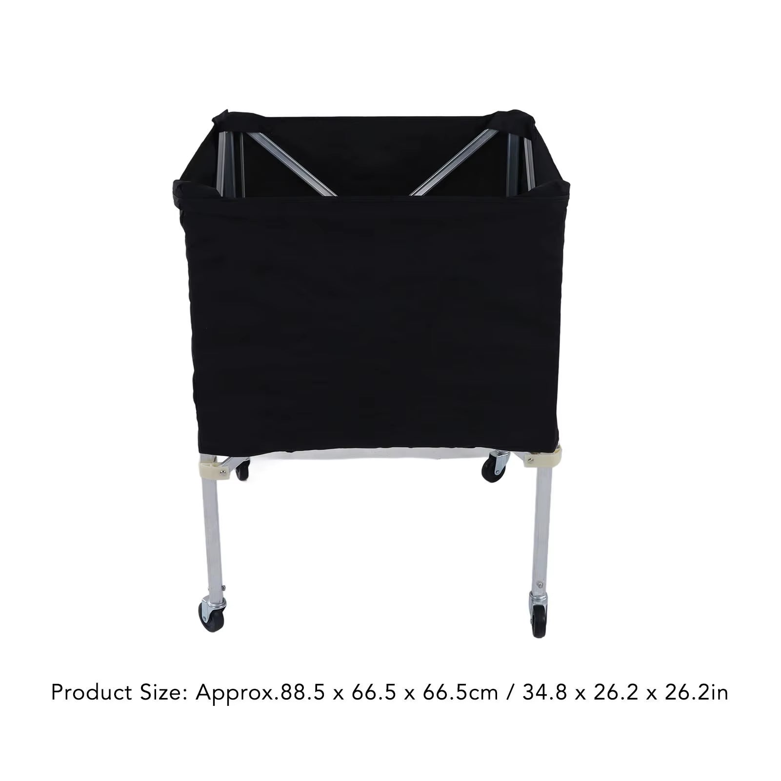 Wheeled Ball Cart Foldable Portable Ball Storage Cart for Basketball Soccer Volleyball